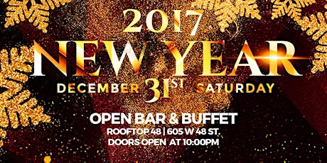 WHISPER NYC: NEW YEAR'S EVE @ ROOFTOP 48 - OPEN BAR & BUFFET primary image
