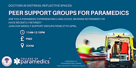 Reflective Spaces: Paramedics Support Groups - Long COVID and Retirement tickets