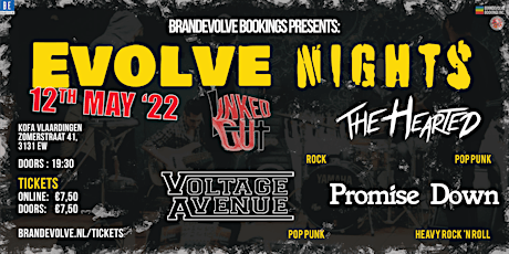 PROMISE DOWN (BE)+THE HEARTED+VOLTAGE AVENUE+LINKEDOUT | Evolve Nights
