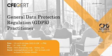 General Data Protection Regulation (GDPR) Practitioner - ₤ 1.100 tickets