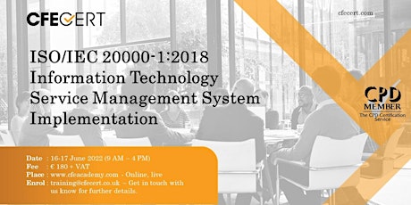 ISO/IEC 20000-1:2018 ITSMS Implementation - ₤ 180