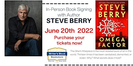 Book Signing with Bestselling Author Steve Berry - THE OMEGA FACTOR tickets