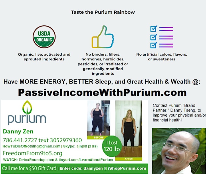 Money and Time FREEdom w/ the Purium Home-based Business Opportunity image