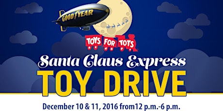 Goodyear Blimp Toys for Tots "Santa Claus Express" Toy Drive 2016