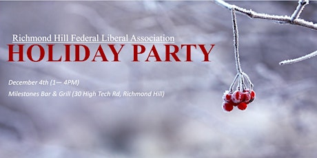 Holiday Party | Richmond Hill Federal Liberal Association primary image