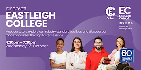 Discover Eastleigh College  - Open Event Wednesday 12th October 2022 tickets