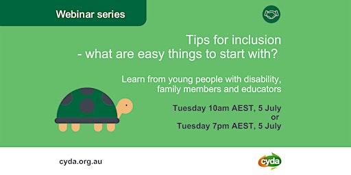 CYDA Webinar 3: Tips for inclusion - what are easy things to start with?