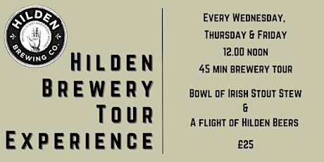 Hilden Brewery Tour Experience tickets