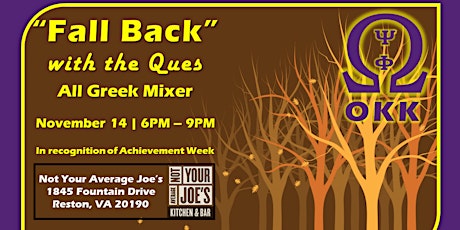 "Fall Back with the Ques" - All Greek Mixer primary image