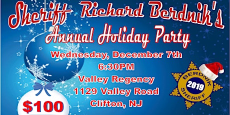 SHERIFF RICHARD H. BERDNIK'S 6TH ANNUAL HOLIDAY PARTY primary image