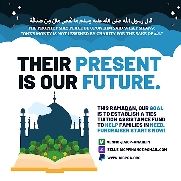 
		THEIR PRESENT IS OUR FUTURE RAMADAN 2022 FUNDRAISING DINNER image
