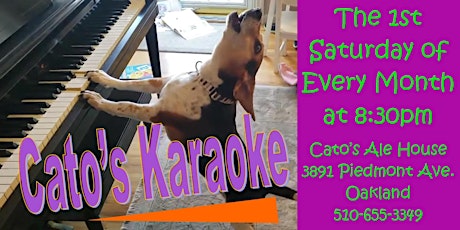 Karaoke @ Cato's Ale House Oakland, 1st Saturday Every Month FREE! tickets