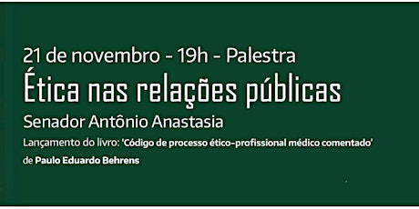 Imagem principal do evento Palestra do Senador Antonio Anastasia - Lançamento do livro do Dr. Paulo Eduardo Behrens