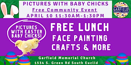 Free  Easter Community Event -Garfield  Church - April 10, 11:30AM-1:30 PM primary image