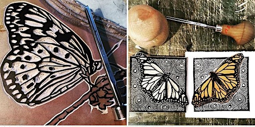 Linocut Workshop -  printing with chine-collé  with Susan Noble