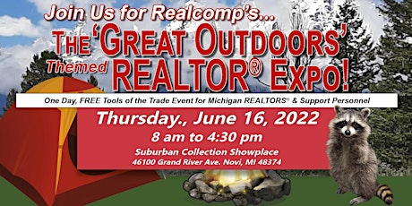 Realcomp's 2022 "The Great Outdoors " Tools of the Trade REALTOR Expo primary image