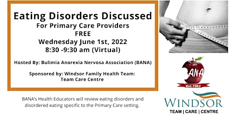 Eating Disorders Discussed for Primary Care Providers tickets
