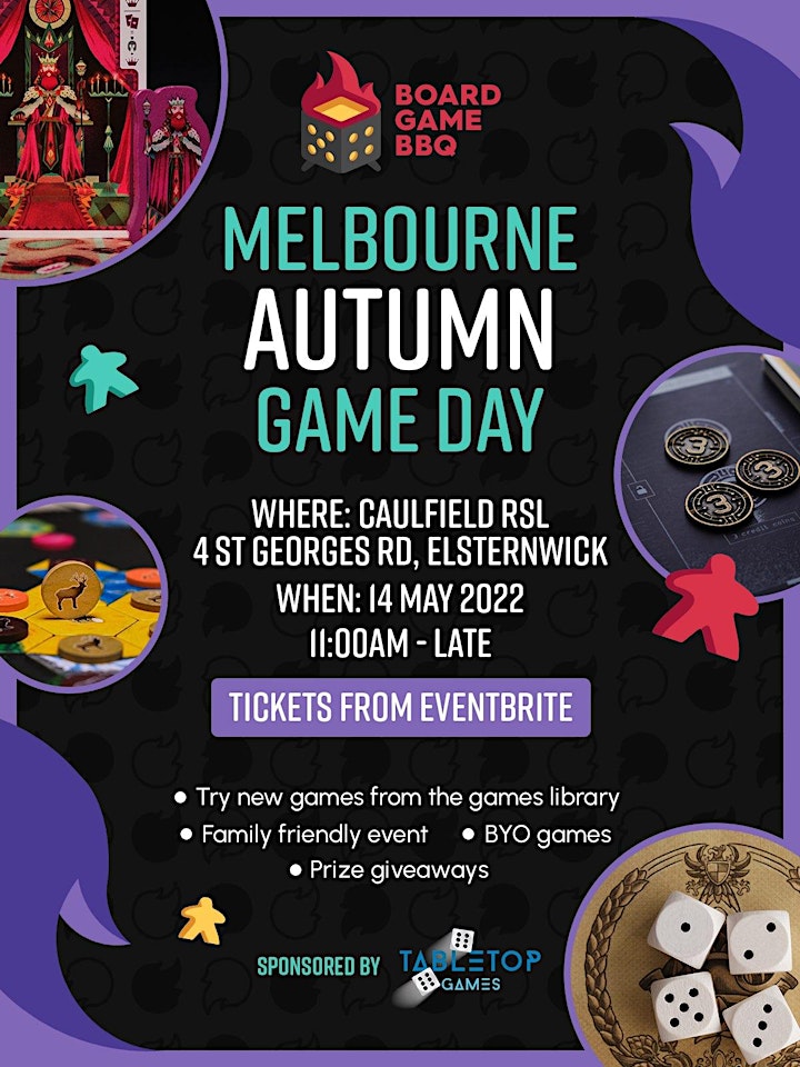 Board game BBQ Melbourne Game Day Autumn 2022 image