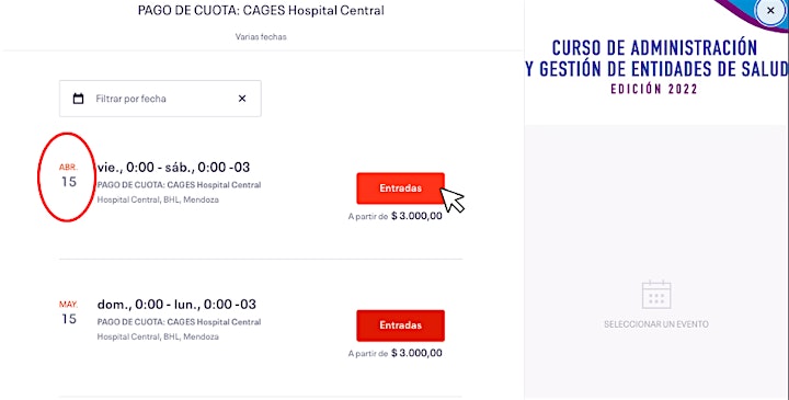 Imagen de PAGO DE CUOTA: CAGES Hospital Central