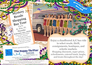 2/23-SOLD OUT- Resale Mystery Mardi Gras Bus Tour -Up to St. Pete-$69.00