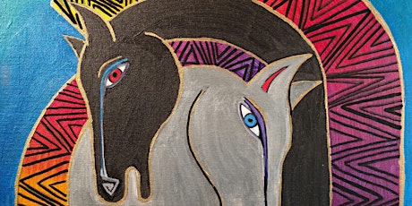Paint & Potluck:  SPIRIT HORSES in the style of LAUREL BURCH primary image