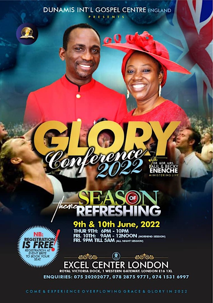Dr Pst Paul & Dr Mrs Becky Enenche Live in UK - Glory Conference 2022 image