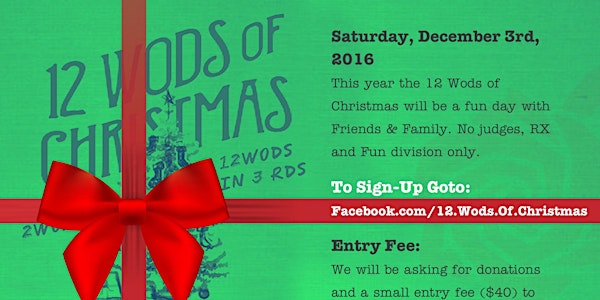 12 WODs of Christmas, 2016