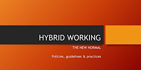 Future-scoping Hybrid Working Workshop - In-Person tickets