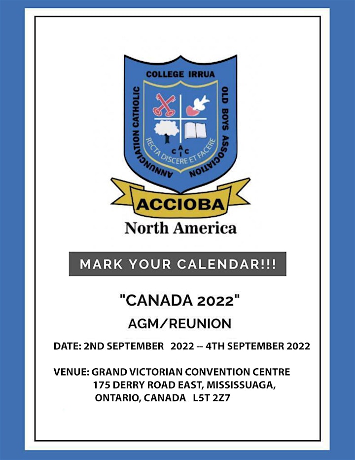 ACCIOBA  North America - 4th Convention/Reunion - CANADA 2022 image
