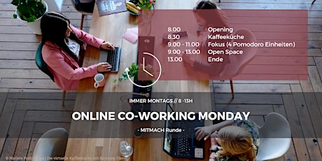 Online Co-Working Monday mit Fokus Tickets