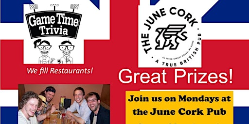 Game Time Trivia every Monday at the June Cork Pub in Dover