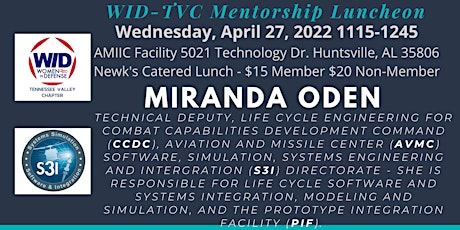 WID-TVC Mentorship Luncheon | Miranda Oden CCDC AvMC S3I PIF Division Chief