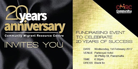 Community Migrant Resource Centre 20th Anniversary Celebration and Fundraising Dinner primary image