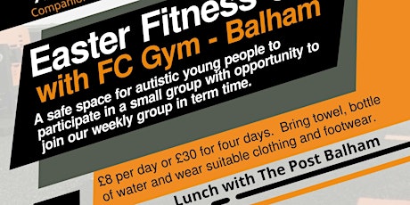 Easter Fitness Club for Autistic Young People - 14 - 25 years primary image