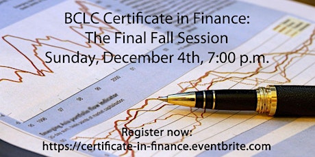 BCLC Certificate in Finance  primary image