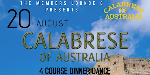 Calabrese of Australia Dinner Dance Sat 20th August - Reggio Calabria Club