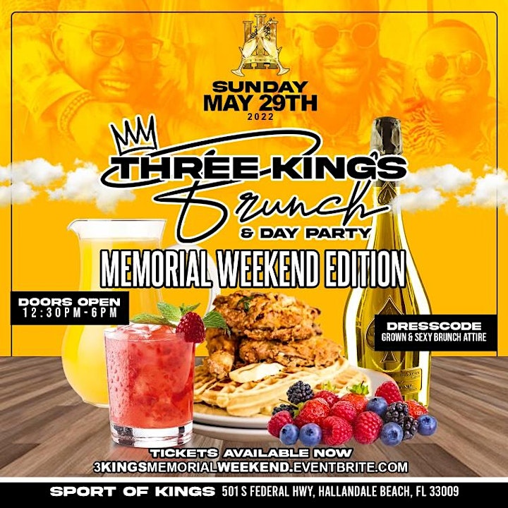 3Kings Brunch & Day Party: Memorial Weekend Edition image