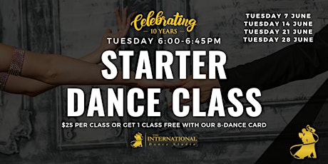 [JUNE] 4 Adult Starter Ballroom & Latin Dance Classes! tickets