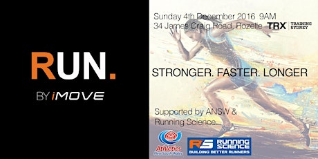 RUN: By iMove. ProudlyPartnered with Running Science and ANSW. primary image