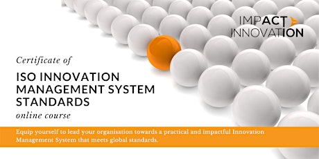 ISO Innovation Management System Standards Training tickets