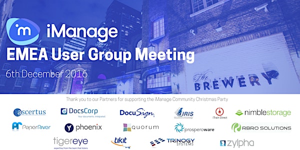 iManage EMEA User Group Meeting