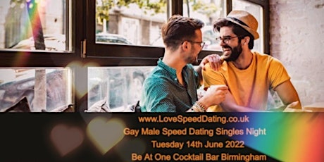 Gay Male Speed Dating Singles Night Birmingham Be At One tickets