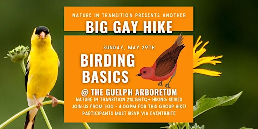BIG GAY BIRDING BASICS HIKE with Nature in Transition: The Arboretum