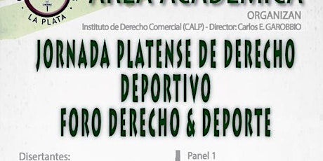 3936 - Jornada Platense de Derecho Deportivo Foro Derecho & Deporte