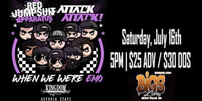 The Red Jumpsuit Apparatus//Attack Attack! at Bigs Bar Live