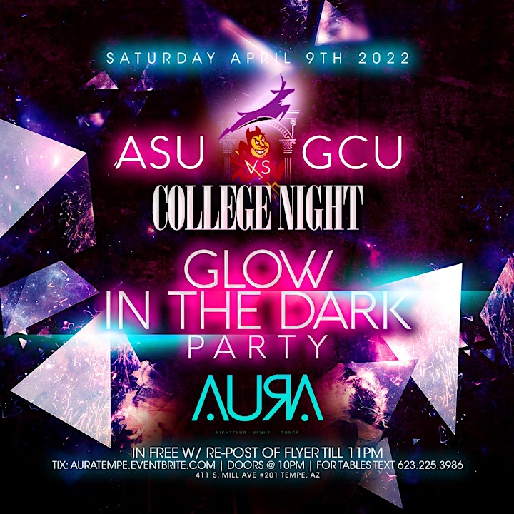 College Night: ASU vs GCU Glow In The Dark Party image