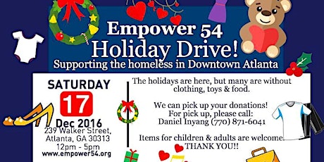Empower 54 Holiday Drive: Supporting the homeless in downtown ATL primary image
