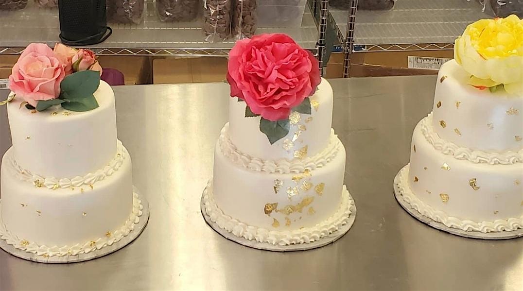 2-Tiered, Fondant Cake Decorating Class with Silk Flowers