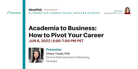 Academia to Business: How to Pivot Your Career ingressos