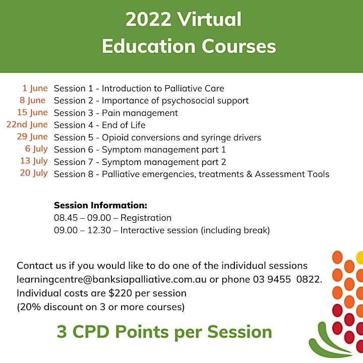 Session 1 - Virtual Education Course - Introduction to palliative care. image